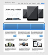PS设计一个干净的苹果iPad产品网站网页制作教程